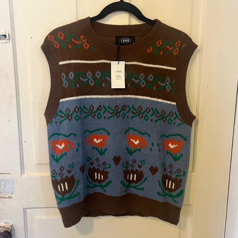 SOLD NWT Cider Sleeveless Sweater